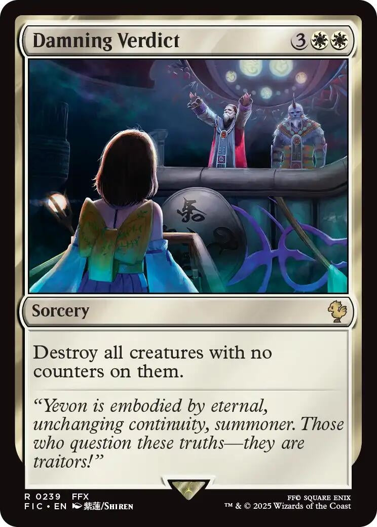 Image for Damning Verdict (Surge Foil) (239) (FINAL FANTASY) - Magic: The Gathering