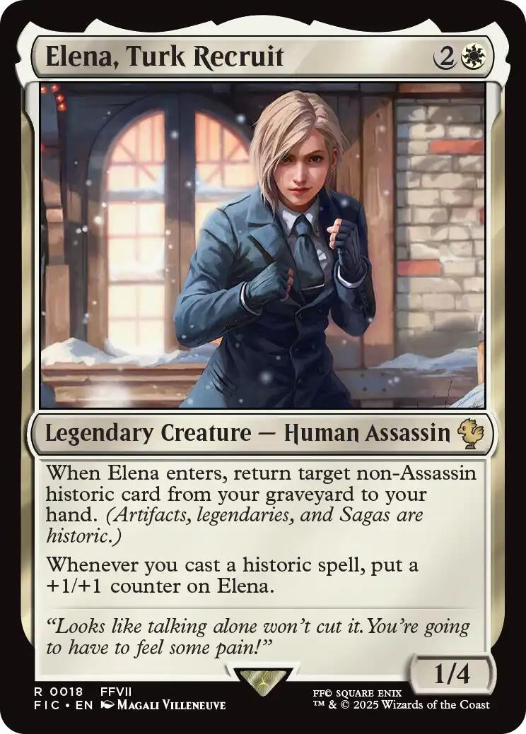 Image for Elena, Turk Recruit (Surge Foil) (18) (FINAL FANTASY) - Magic: The Gathering