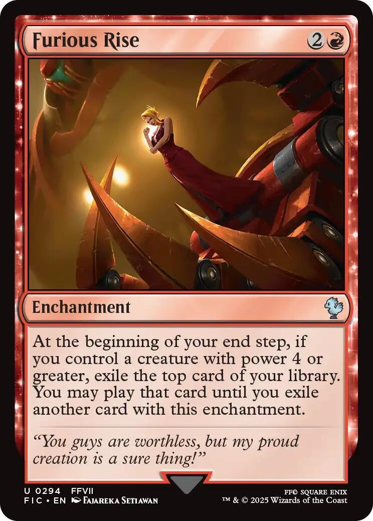 Image for Furious Rise (Surge Foil) (294) (FINAL FANTASY) - Magic: The Gathering