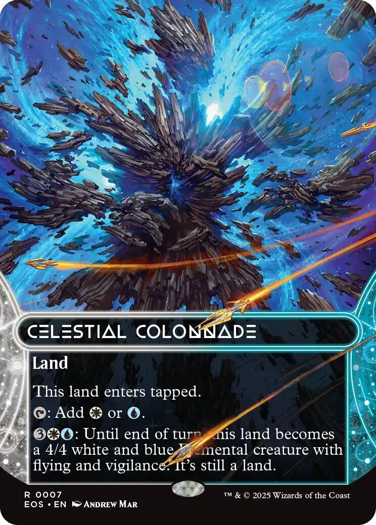 Image for Celestial Colonnade (0007) (Borderless) (7) (Edge of Eternities: Stellar Sights) - Magic: The Gathering