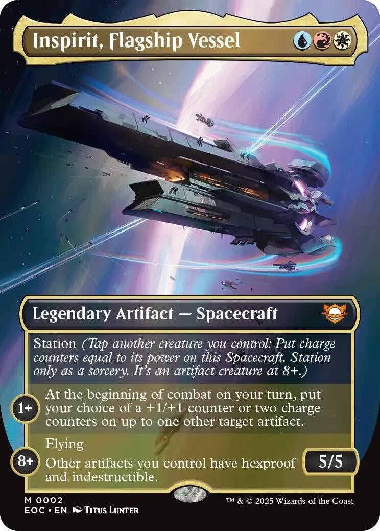Image for Inspirit, Flagship Vessel (Borderless) (2) (Edge of Eternities) - Magic: The Gathering