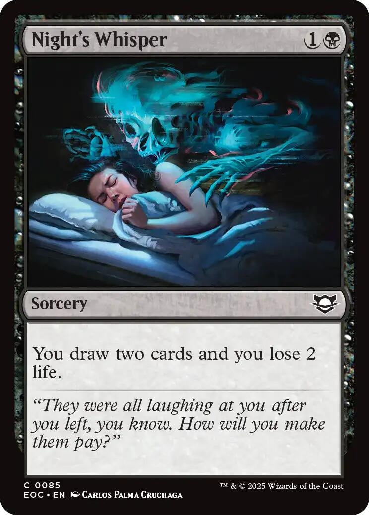 Image for Night's Whisper (85) (Edge of Eternities) - Magic: The Gathering