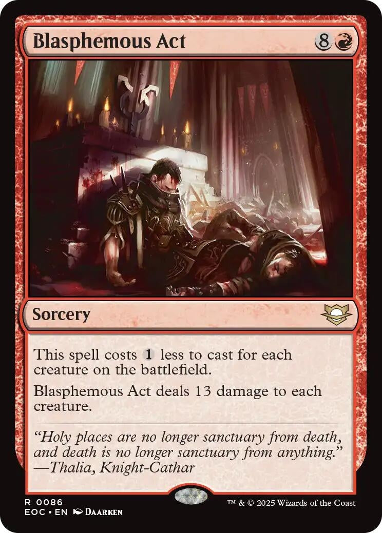Image for Blasphemous Act (86) (Edge of Eternities) - Magic: The Gathering