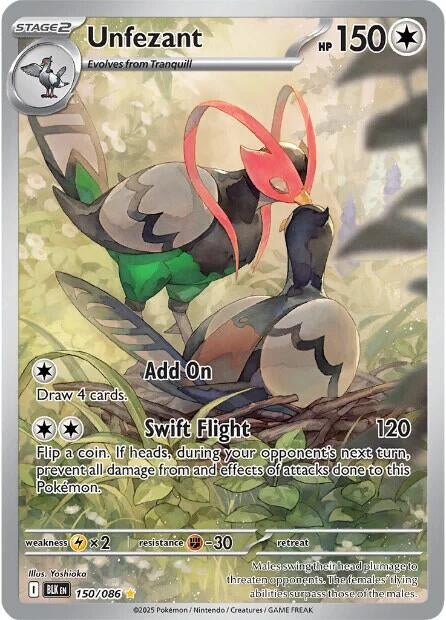 Image for Unfezant (150/086) (BLK) - Pokemon