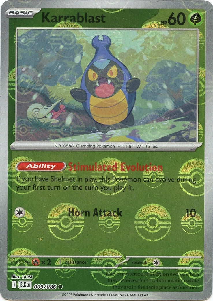 Karrablast (Poke Ball Pattern) (009/086) (BLK)