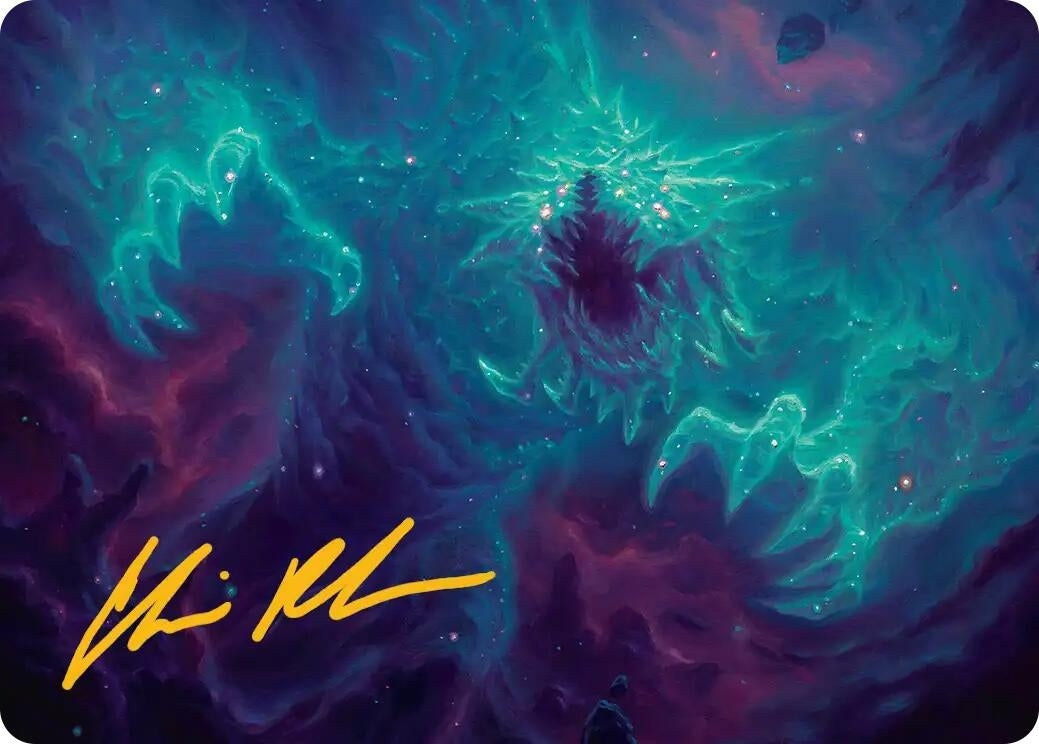 Image for Cosmogoyf Art Card (Gold-Stamped Signature) (24) (Edge of Eternities) - Magic: The Gathering