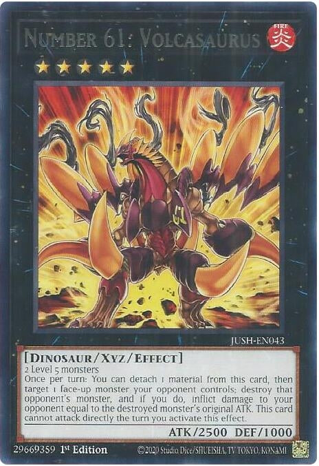 Image for Number 61: Volcasaurus (JUSH-EN043) (JUSH) - YuGiOh