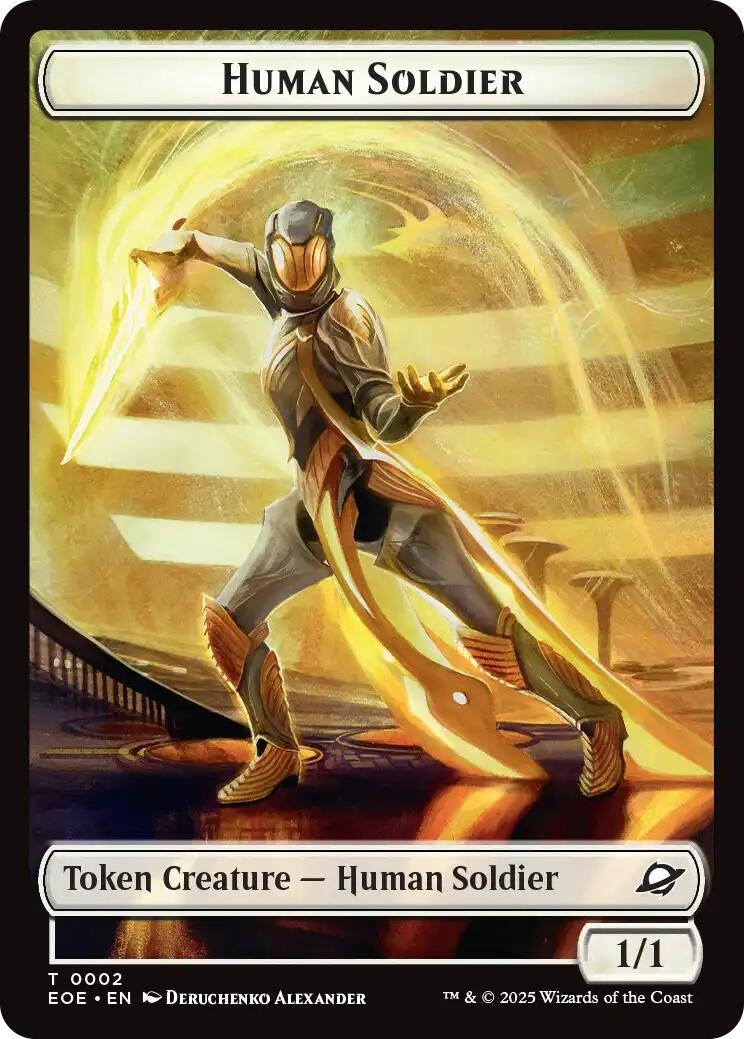 Image for Human Soldier // Lander (0008) Double-Sided Token (2 // 8) (Edge of Eternities) - Magic: The Gathering