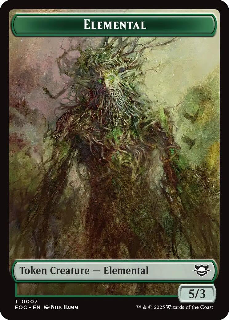Image for Elemental (0007) // Golem (0014) Double-Sided Token (7 // 14) (Edge of Eternities) - Magic: The Gathering