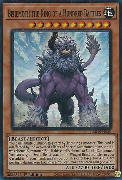 Image for Behemoth the King of a Hundred Battles (Super Rare) (JUSH-EN050) (JUSH) - YuGiOh