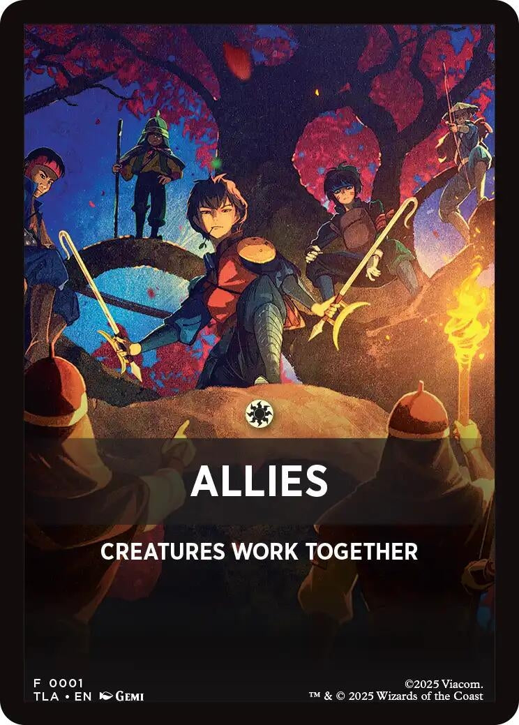 Image for Allies Theme Card (1) (Avatar: The Last Airbender) - Magic: The Gathering