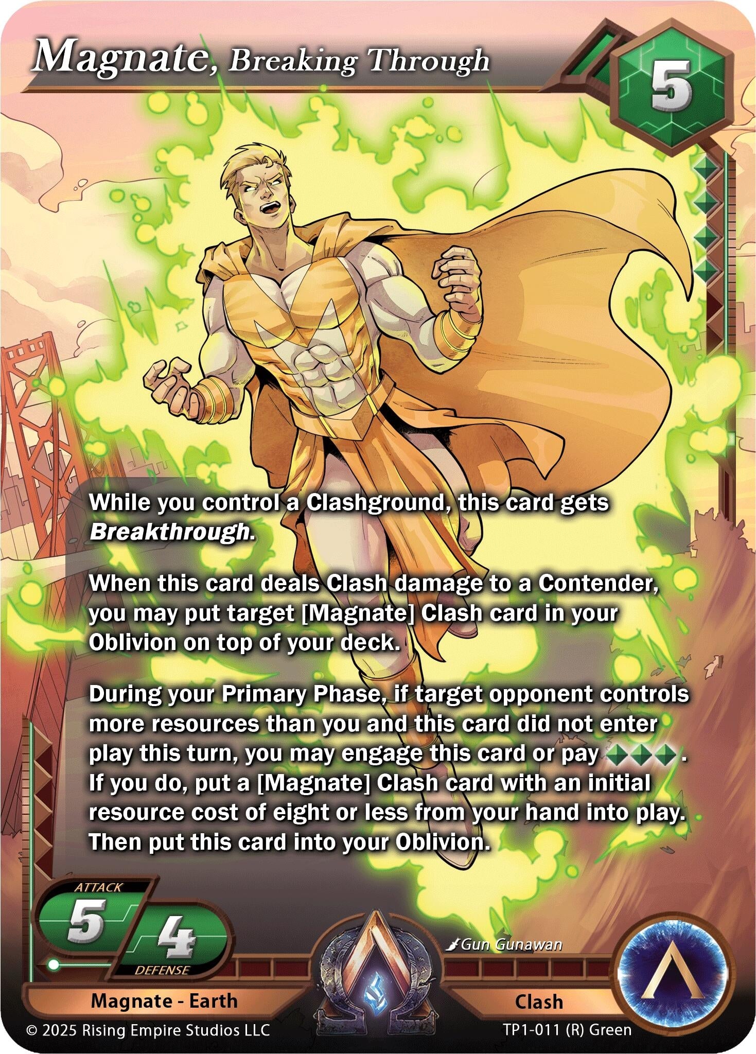 Image for Magnate, Breaking Through (TP1-011) (Spoils of the Forgotten) - Alpha Clash