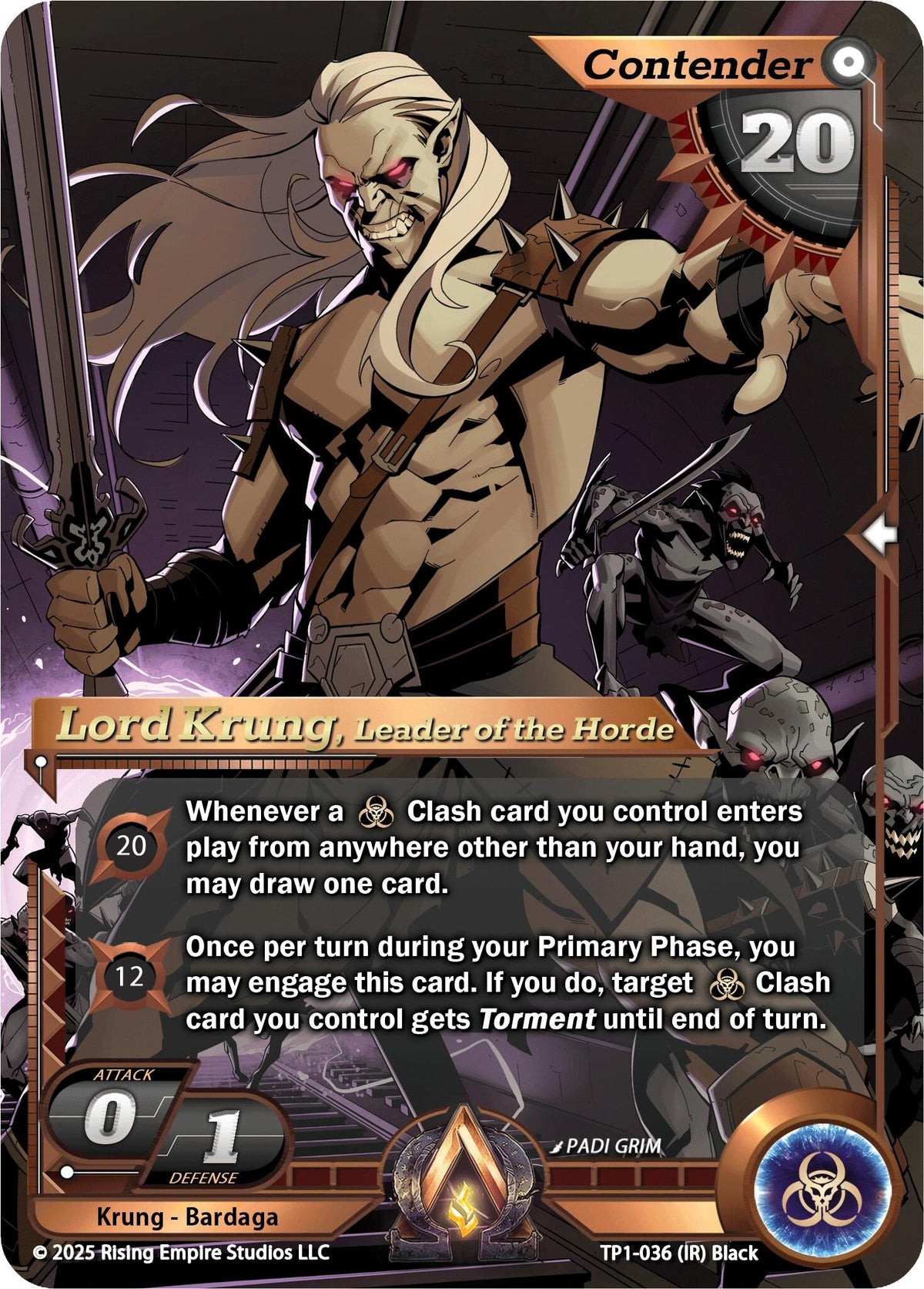 Image for Lord Krung, Leader of the Horde (TP1-036) (Spoils of the Forgotten) - Alpha Clash