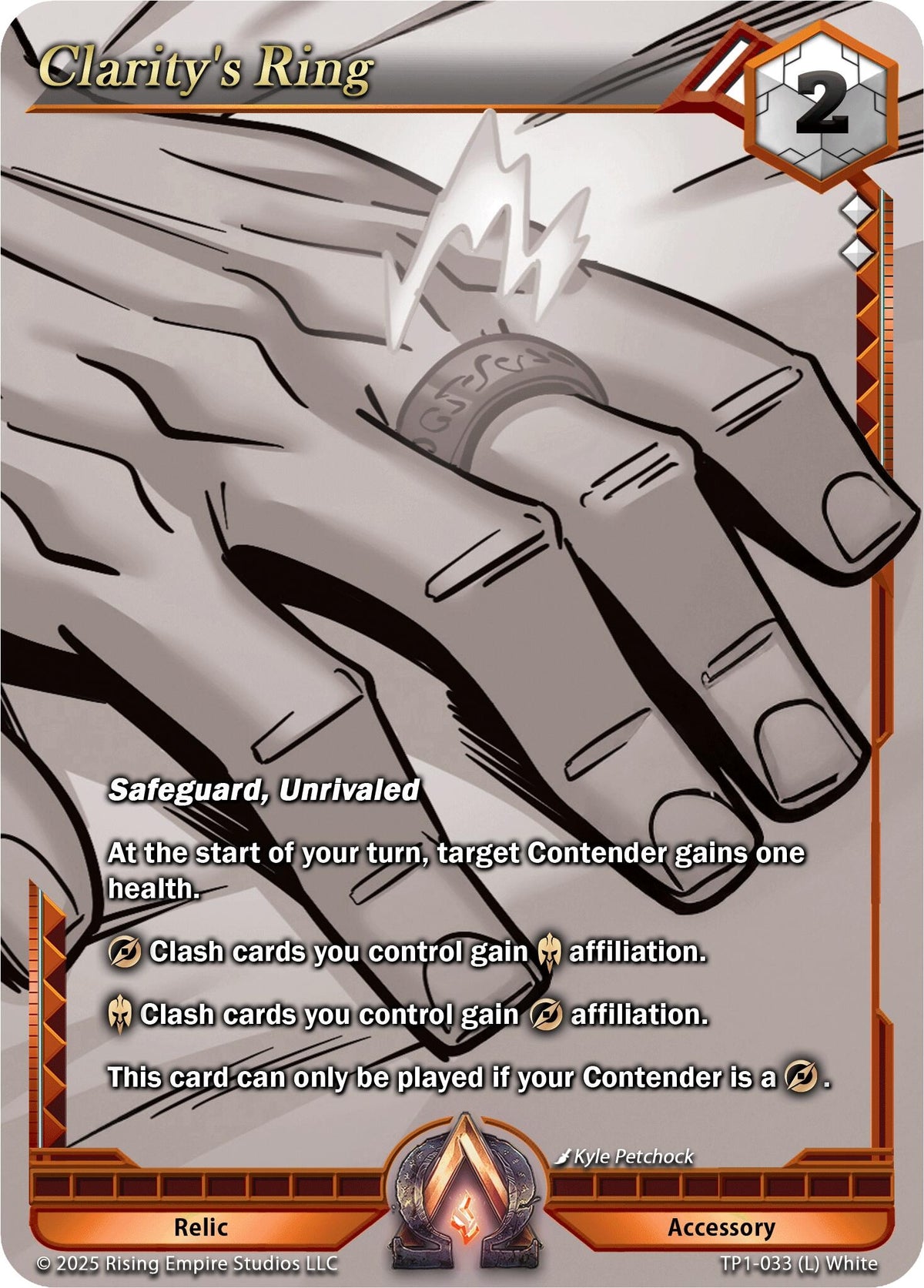 Image for Clarity's Ring (Monochrome) (TP1-033) (Spoils of the Forgotten) - Alpha Clash