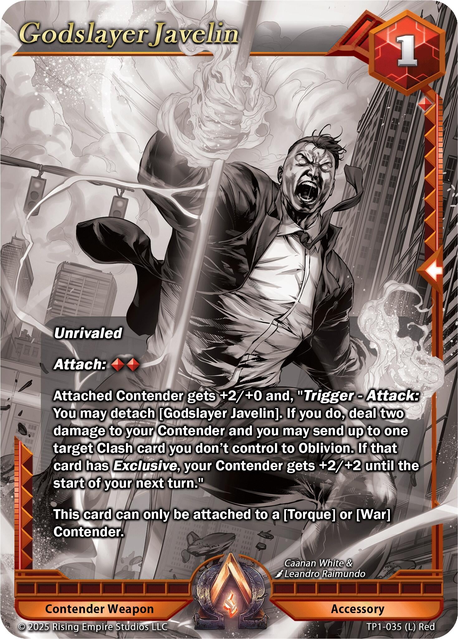 Image for Godslayer Javelin (Monochrome) (TP1-035) (Spoils of the Forgotten) - Alpha Clash