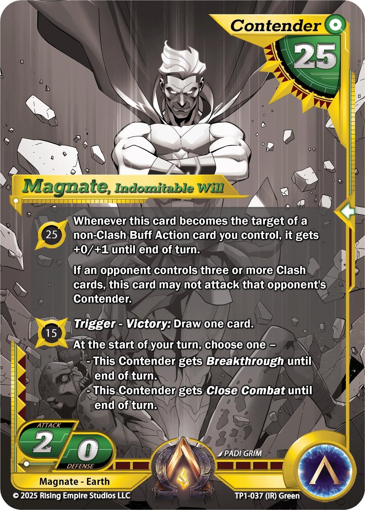 Image for Magnate, Indomitable Will (Monochrome) (TP1-037) (Spoils of the Forgotten) - Alpha Clash