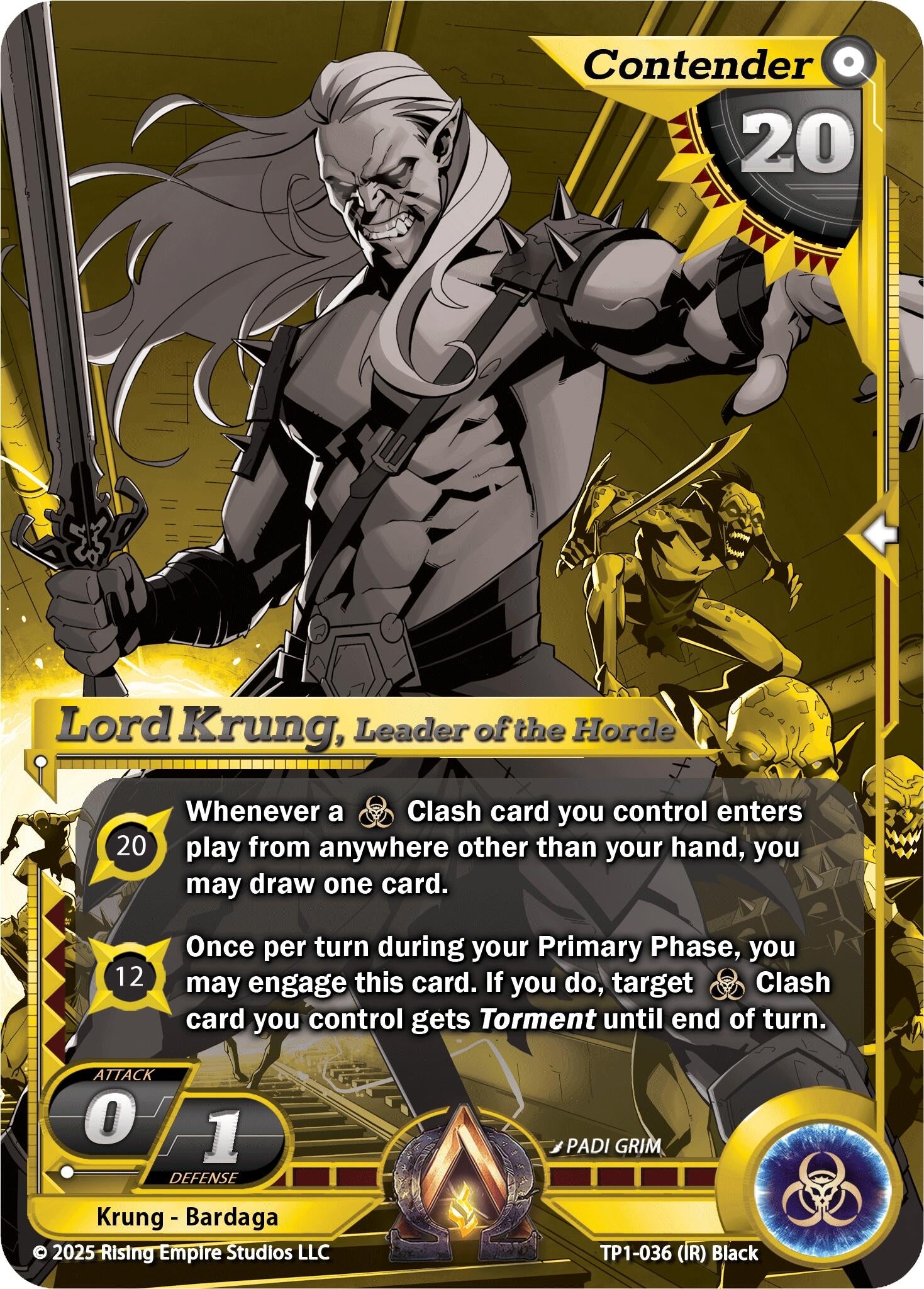 Image for Lord Krung, Leader of the Horde (Gold) (TP1-036) (Spoils of the Forgotten) - Alpha Clash