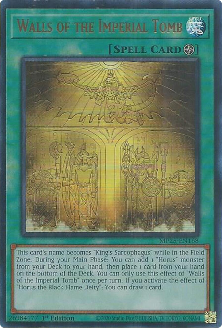 Image for Walls of the Imperial Tomb (MP25-EN168) (MP25) - YuGiOh