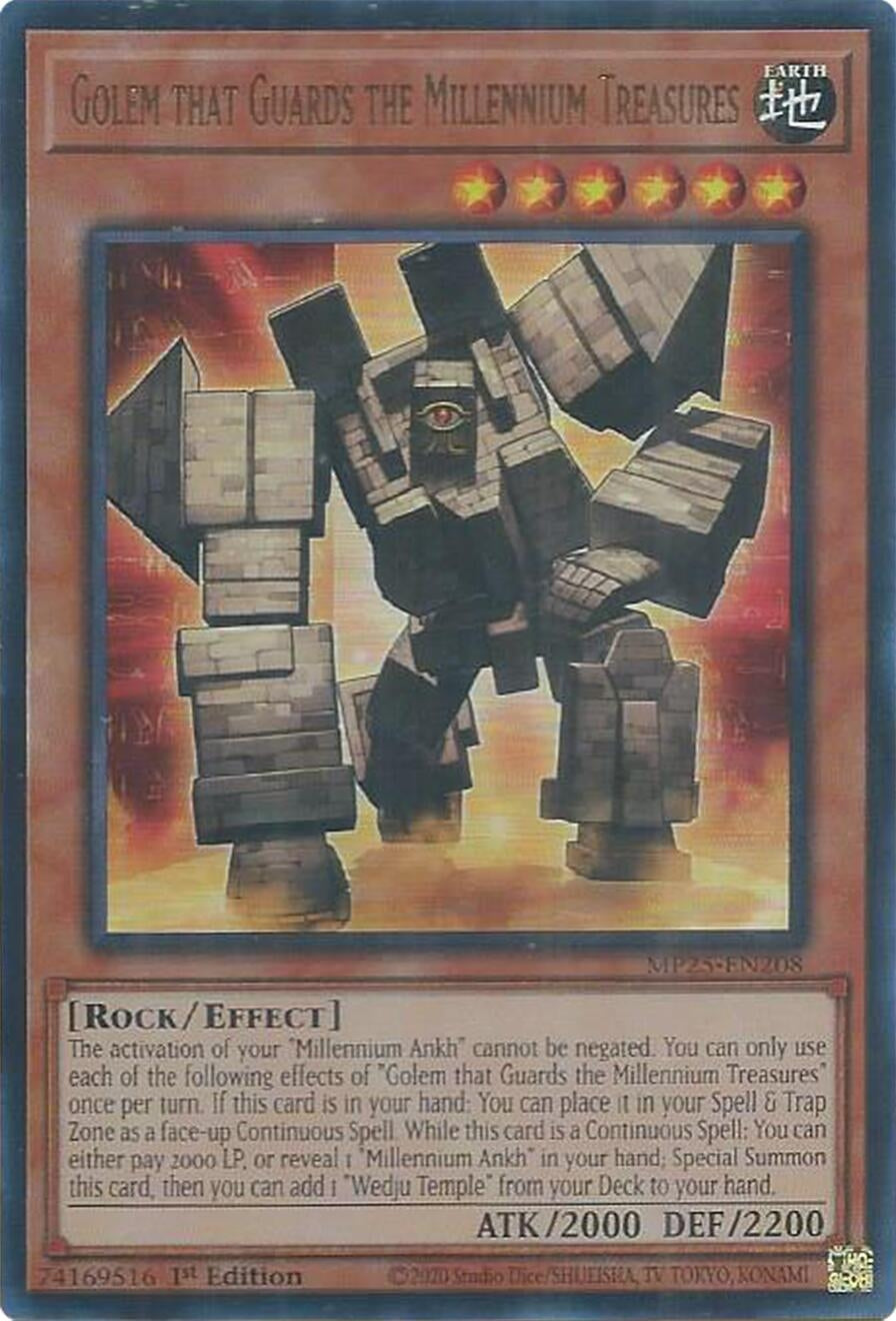 Image for Golem that Guards the Millennium Treasures (MP25-EN208) (MP25) - YuGiOh