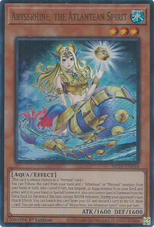 Image for Abyssrhine, the Atlantean Spirit (MP25-EN244) (MP25) - YuGiOh