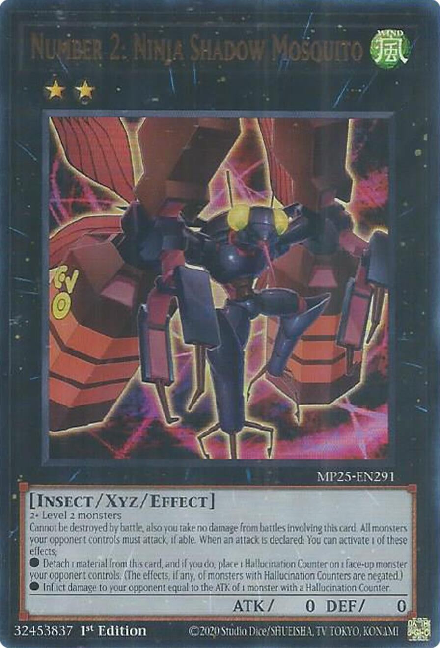 Image for Number 2: Ninja Shadow Mosquito (MP25-EN291) (MP25) - YuGiOh