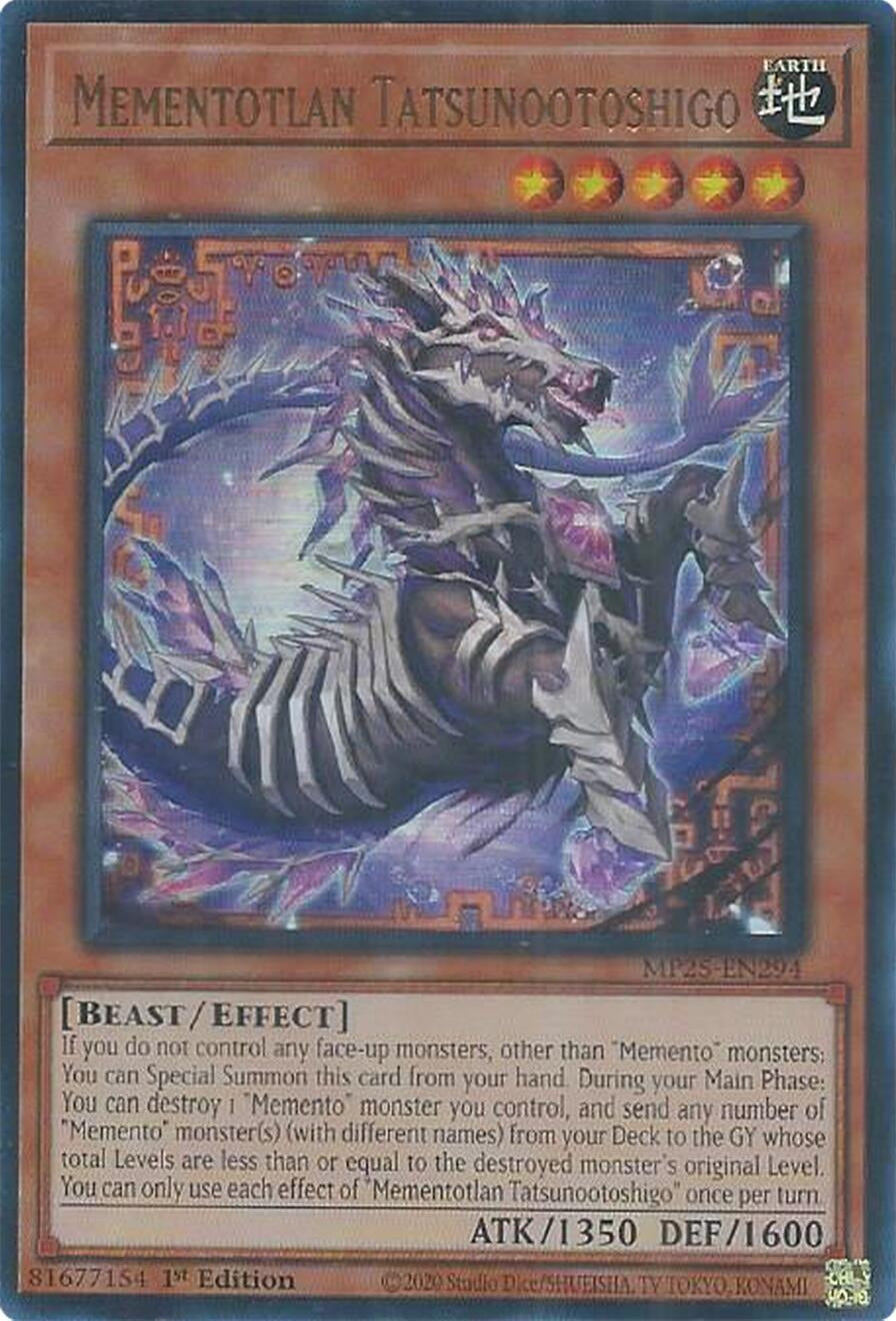 Image for Mementotlan Tatsunootoshigo (MP25-EN294) (MP25) - YuGiOh