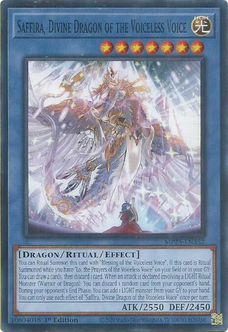 Image for Saffira, Divine Dragon of the Voiceless Voice (MP25-EN352) (MP25) - YuGiOh
