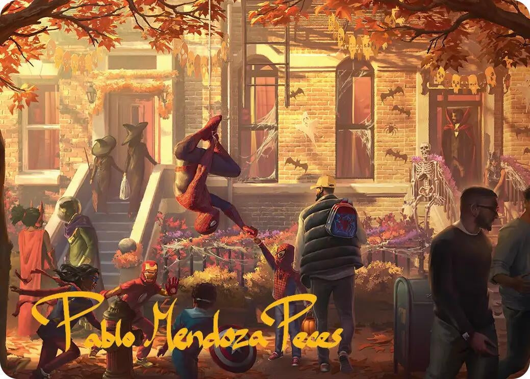 Image for Friendly Neighborhood Art Card (Gold-Stamped Signature) (2) (Marvel's Spider-Man) - Magic: The Gathering