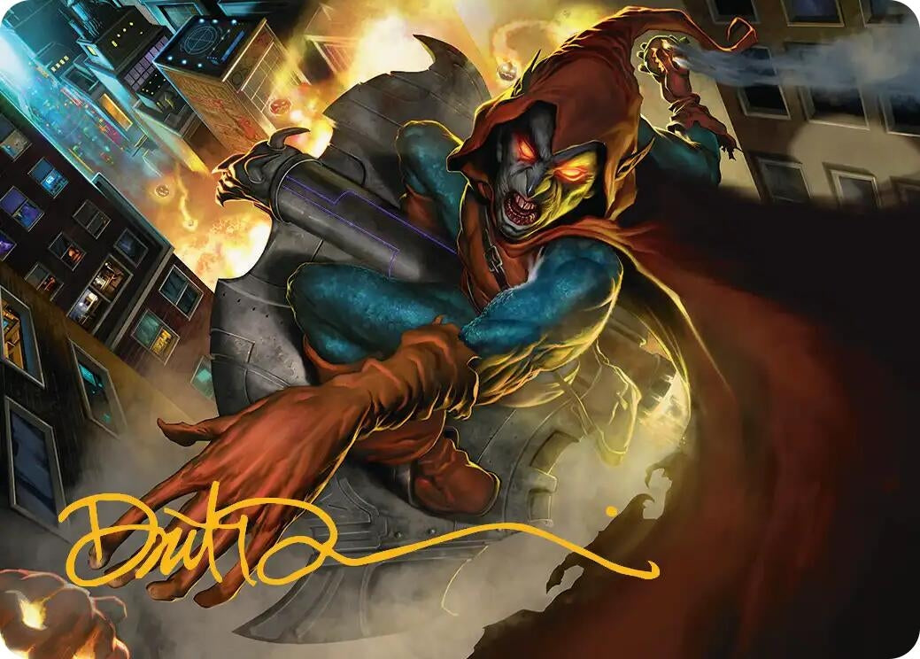 Image for Hobgoblin, Mantled Marauder Art Card (Gold-Stamped Signature) (15) (Marvel's Spider-Man) - Magic: The Gathering