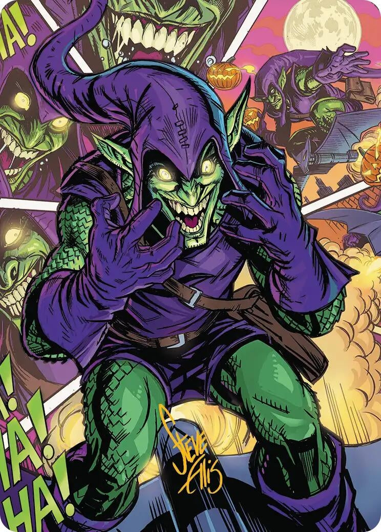 Image for Green Goblin Art Card (49/54) (Gold-Stamped Signature) (49) (Marvel's Spider-Man) - Magic: The Gathering