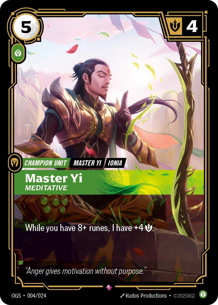 Master Yi - Meditative (004/024) (Origins: Proving Grounds)