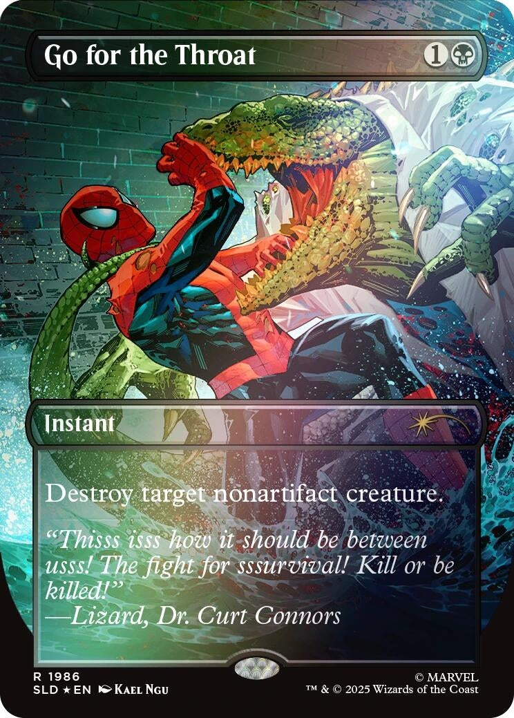 Image for Go for the Throat (Rainbow Foil) (1986) (Secret Lair Drop Series) - Magic: The Gathering