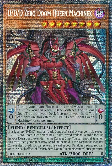 Image for D/D/D Zero Doom Queen Machinex (Starlight Rare) (DOOD-EN003) (DOOD) - YuGiOh