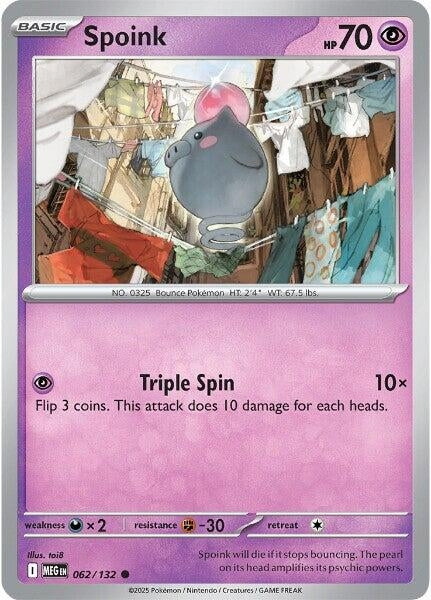 Image for Spoink (062/132) (MEG) - Pokemon