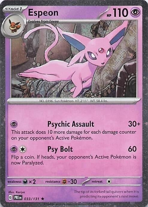 Image for Espeon - 033/131 (Cosmos Holo) (033/131) (MCAP) - Pokemon