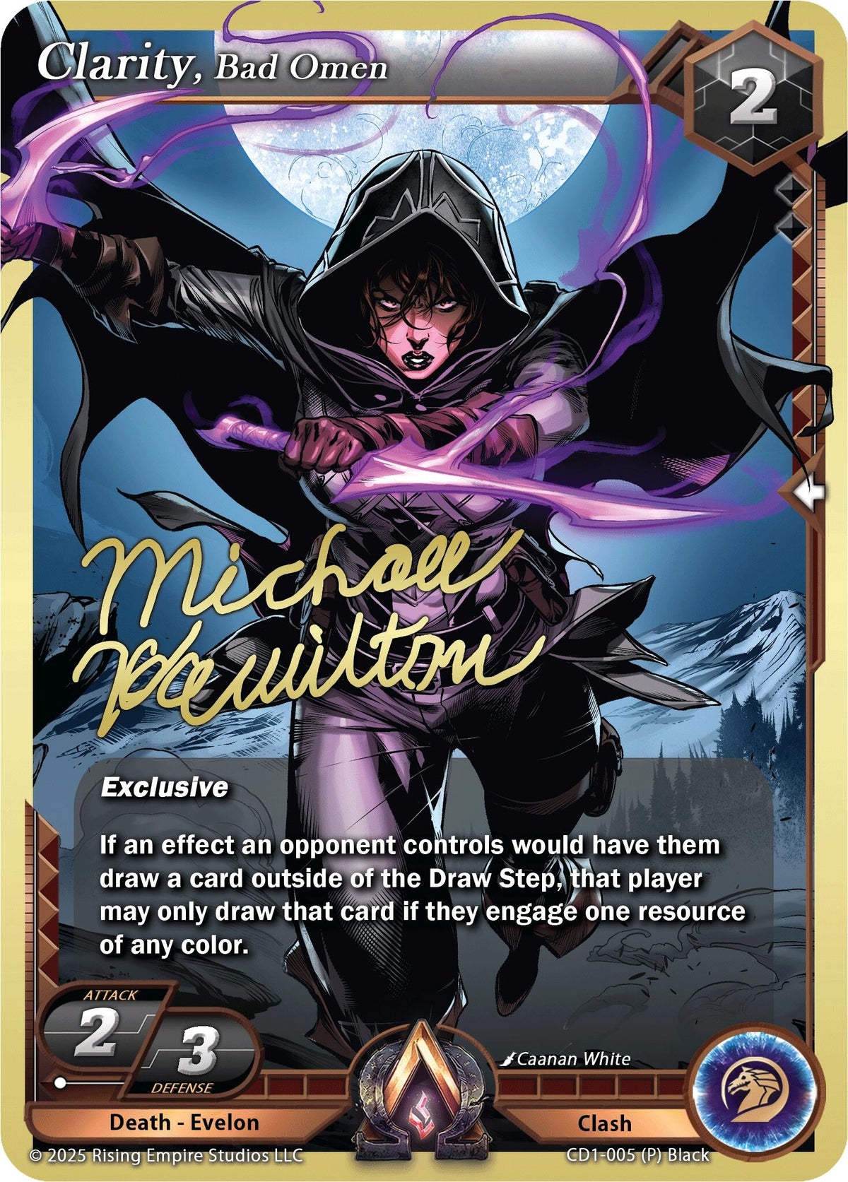 Image for Clarity, Bad Omen (CD1-005) (Champion Deck: Michael Hamilton) - Alpha Clash