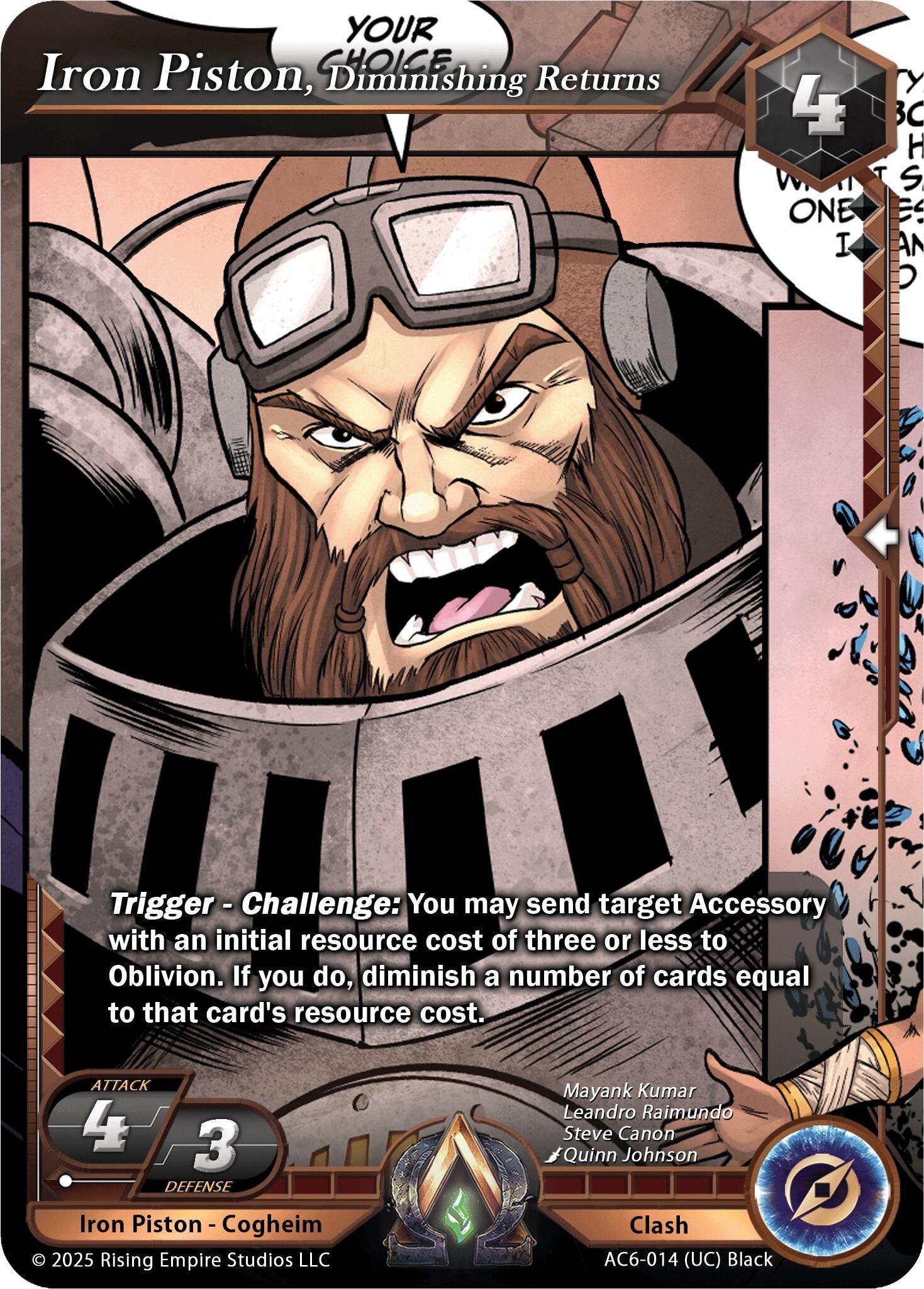 Image for Iron Piston, Diminishing Returns (AC6-014) (Echoes of Eternity) - Alpha Clash