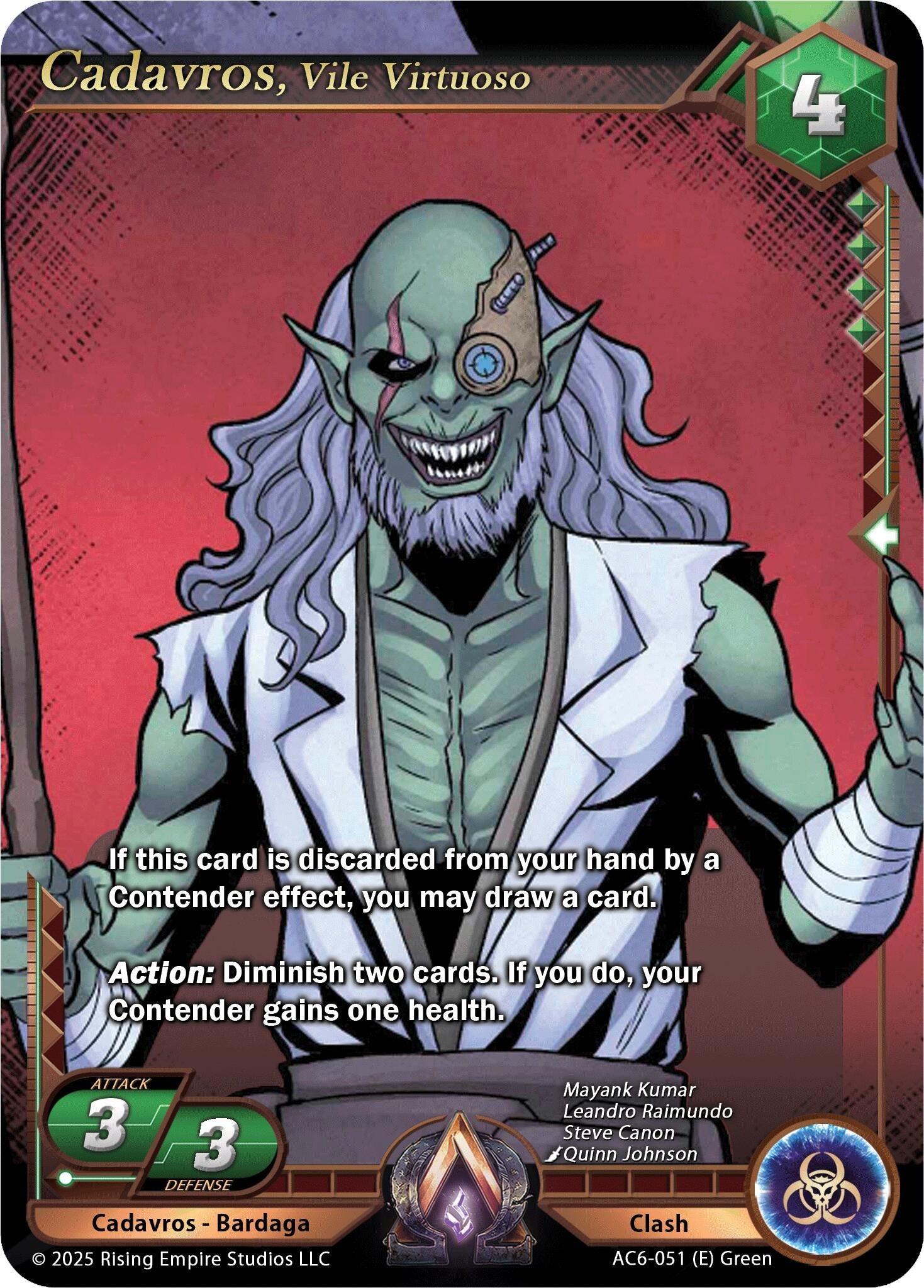 Image for Cadavros, Vile Virtuoso (AC6-051) (Echoes of Eternity) - Alpha Clash