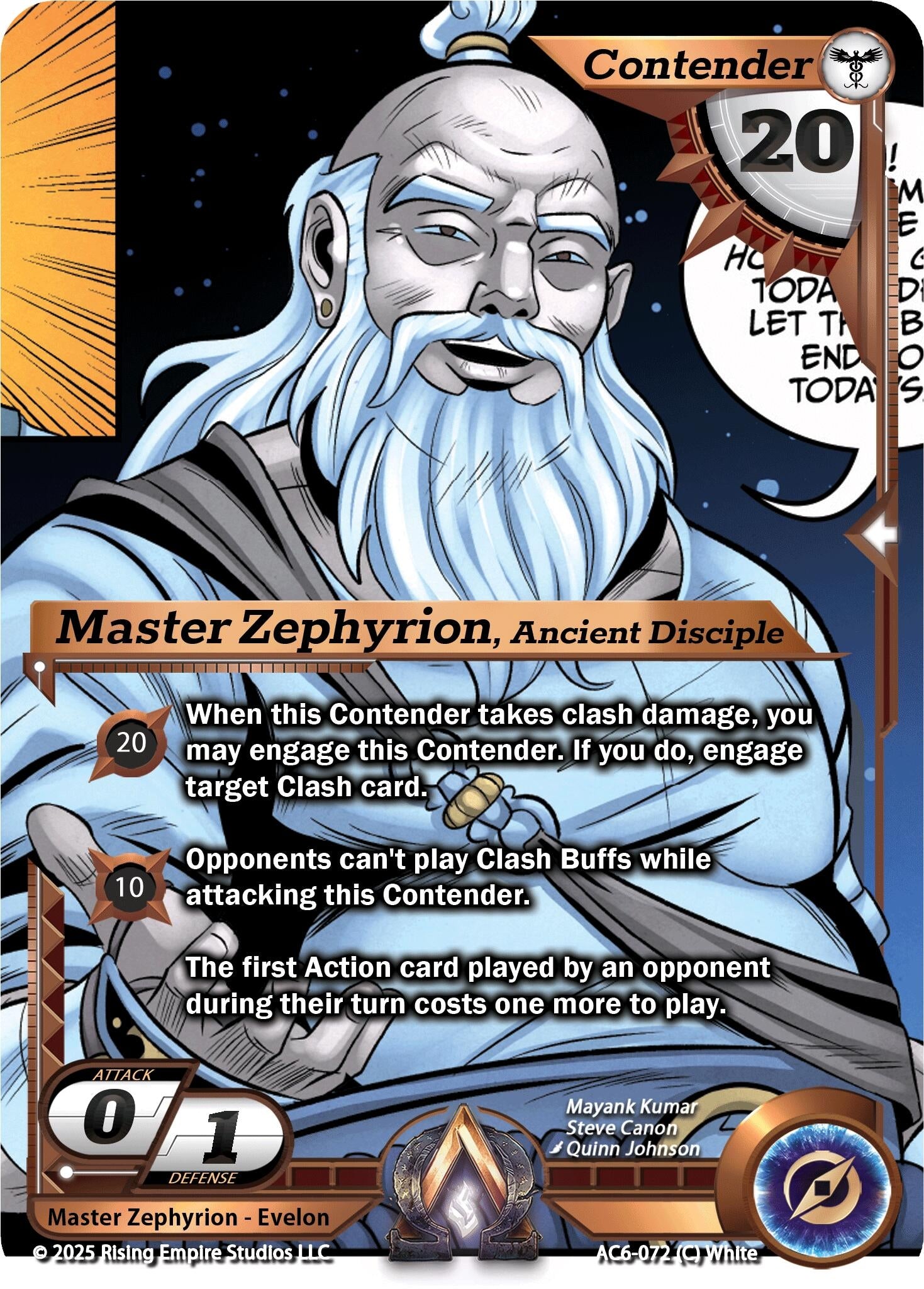 Image for Master Zephyrion, Ancient Disciple (AC6-072) (Echoes of Eternity) - Alpha Clash