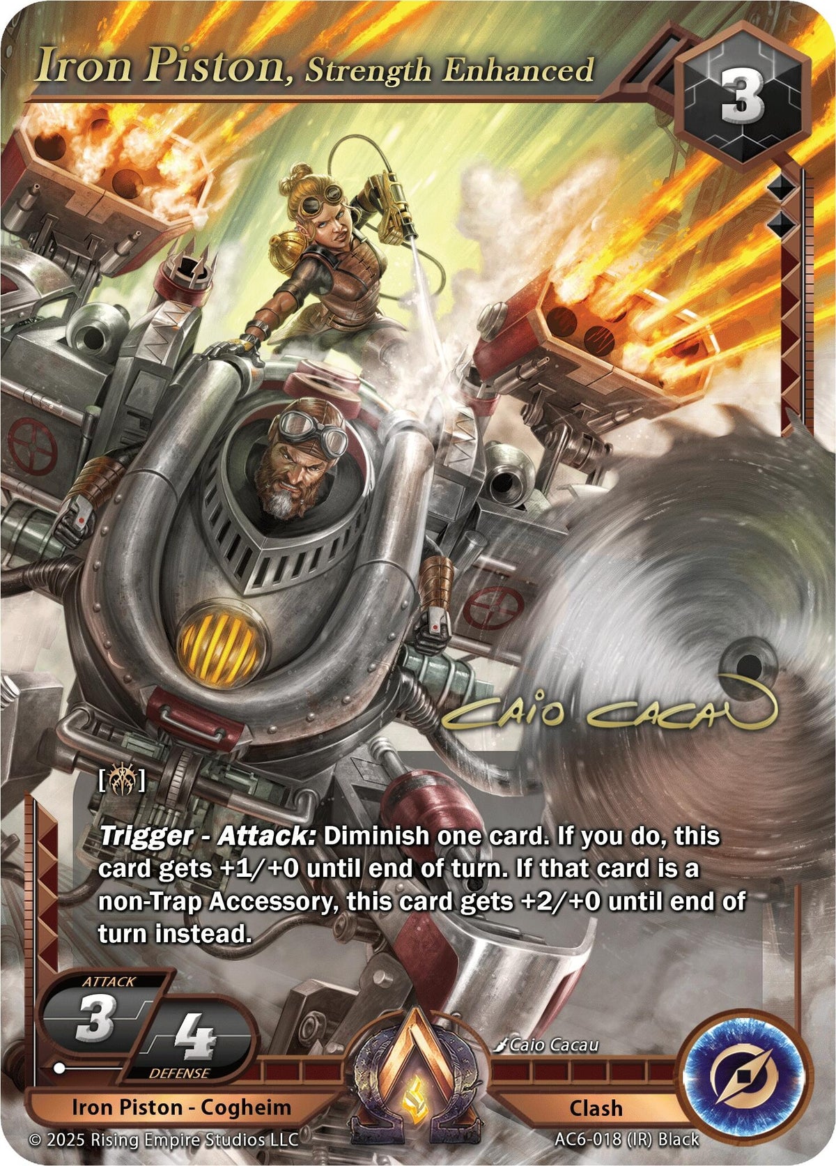 Image for Iron Piston, Strength Enhanced (Iconic Rare) (AC6-018) (Echoes of Eternity) - Alpha Clash