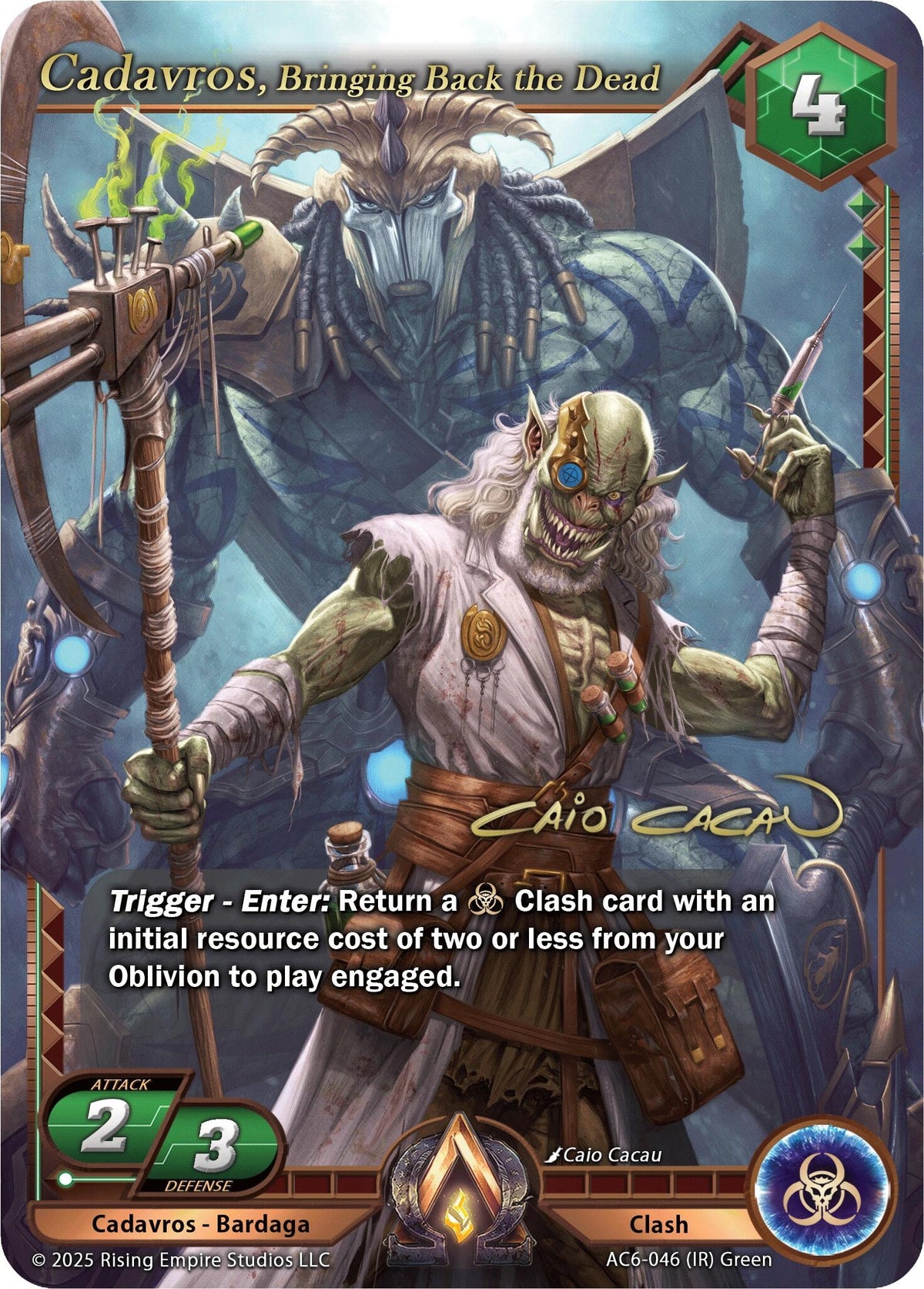 Image for Cadavros, Bringing Back the Dead (Iconic Rare) (AC6-046) (Echoes of Eternity) - Alpha Clash
