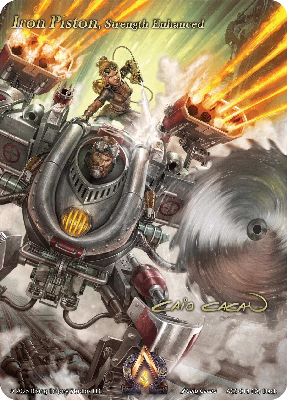Image for Iron Piston, Strength Enhanced (Iconic Art) (AC6-018) (Echoes of Eternity) - Alpha Clash
