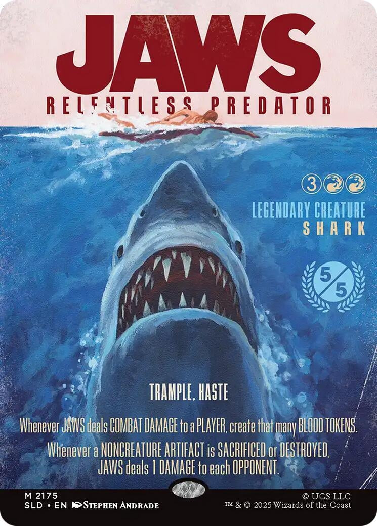 Image for Jaws, Relentless Predator (2175) (Secret Lair Drop Series) - Magic: The Gathering