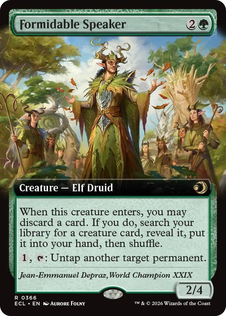 Image for Formidable Speaker (Extended Art) (366) (Lorwyn Eclipsed) - Magic: The Gathering