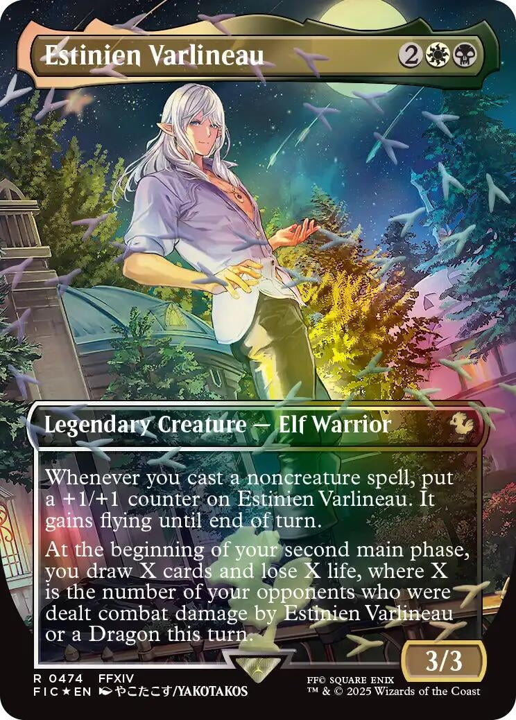 Image for Estinien Varlineau (Borderless) (Chocobo Track Foil) (474) (FINAL FANTASY) - Magic: The Gathering