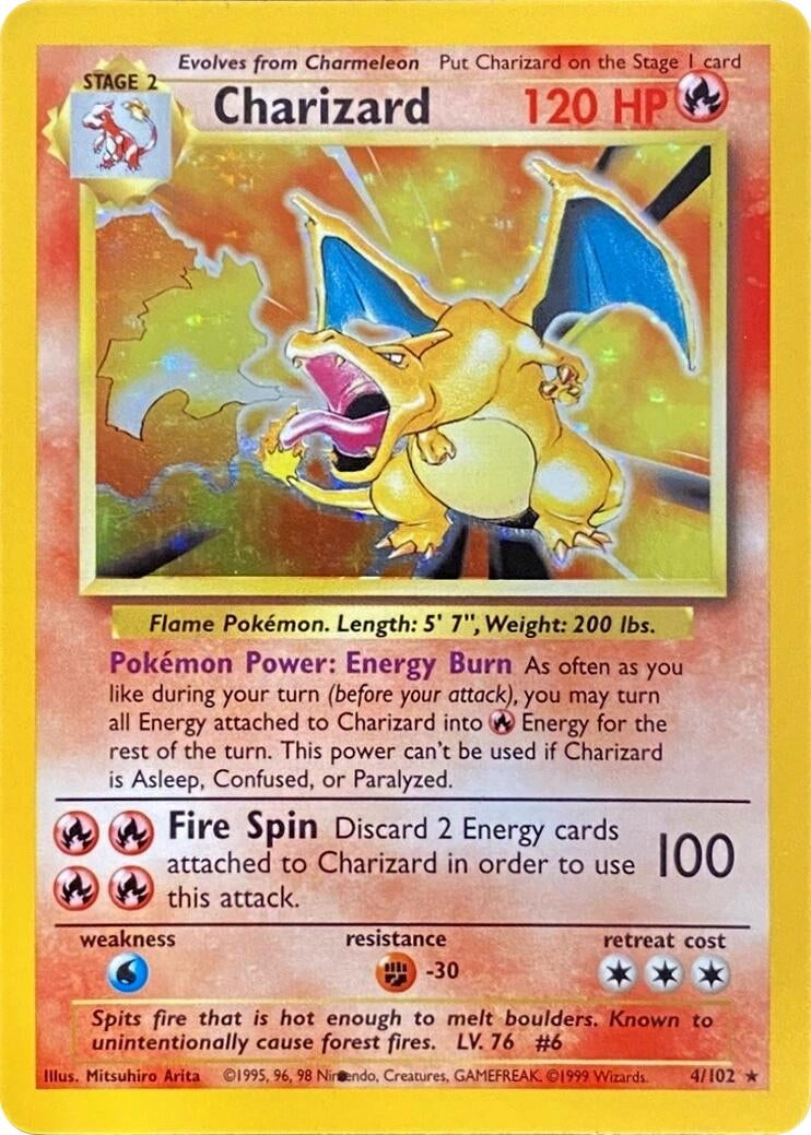 Image for Charizard (Black Dot Error) (004/102) (BS) - Pokemon