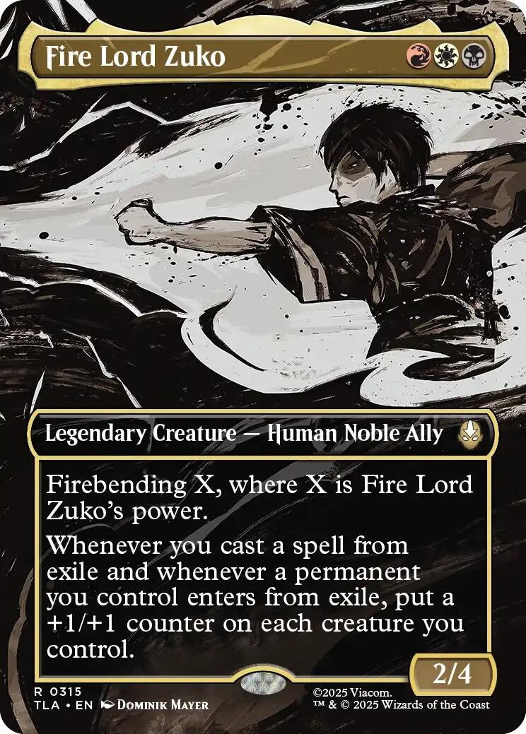 Image for Fire Lord Zuko (Borderless) (315) (Avatar: The Last Airbender) - Magic: The Gathering