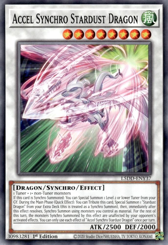 Accel Synchro Stardust Dragon (L5DD-ENY37) (Legendary 5D's Decks)