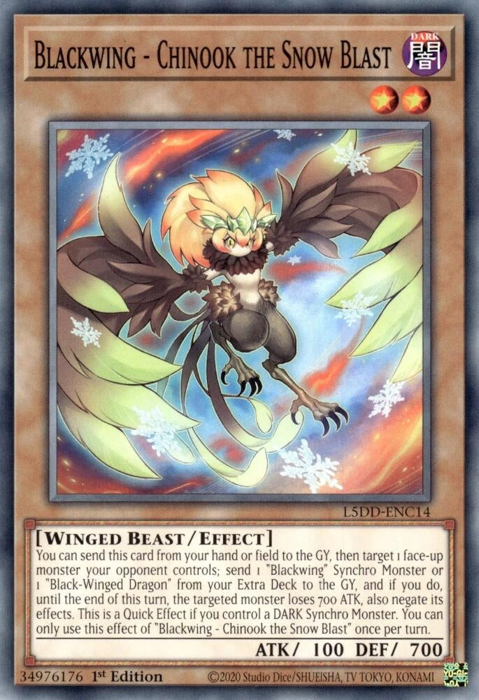 Blackwing - Chinook the Snow Blast (L5DD-ENC14) (Legendary 5D's Decks)