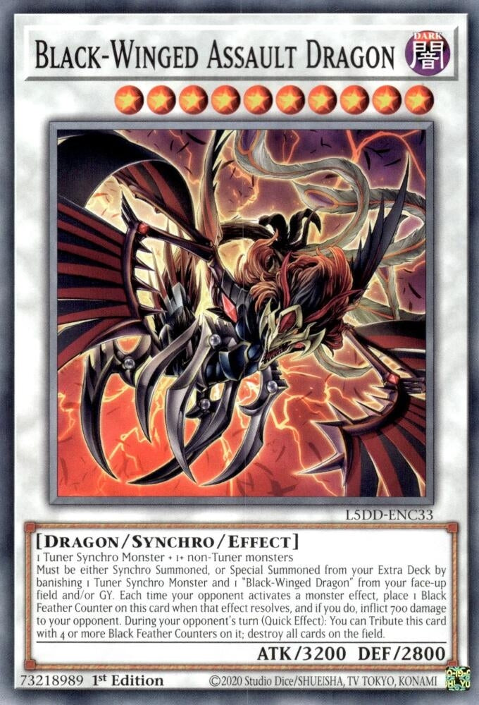 Black-Winged Assault Dragon (L5DD-ENC33) (Legendary 5D's Decks)